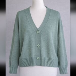 🌿 Sage Green Button Cardigan | Soft Cropped Knit | Spring Layering Sweater XXL